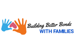 Brightly Colored Hands, Text reads Building Better Bonds with Families