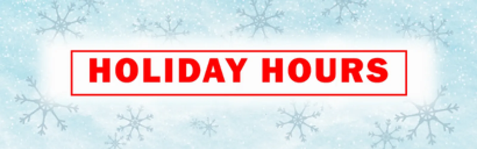 BCPL holiday closure and special hours notice.