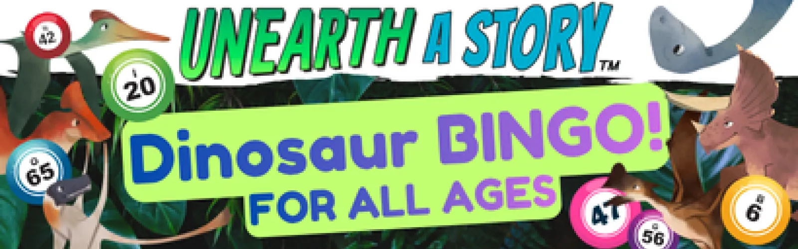 Dinosaur BINGO program announcement for Mt. Orab Library.