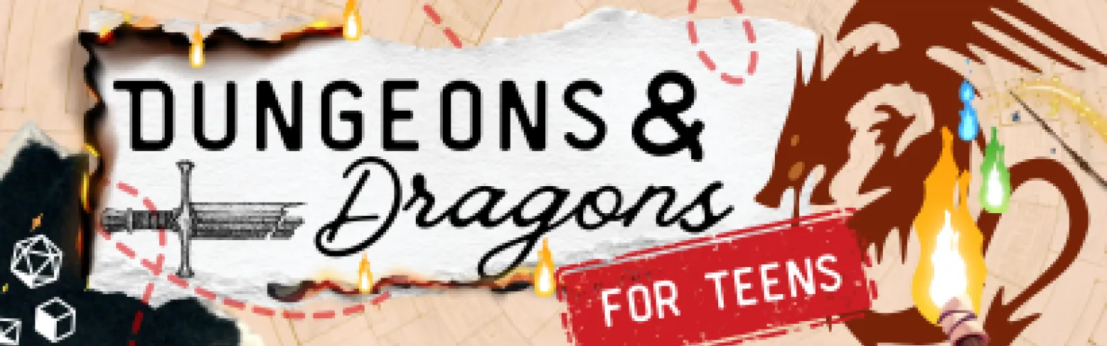 Dungeons & Dragons for teens announcement at Mt. Orab Library.