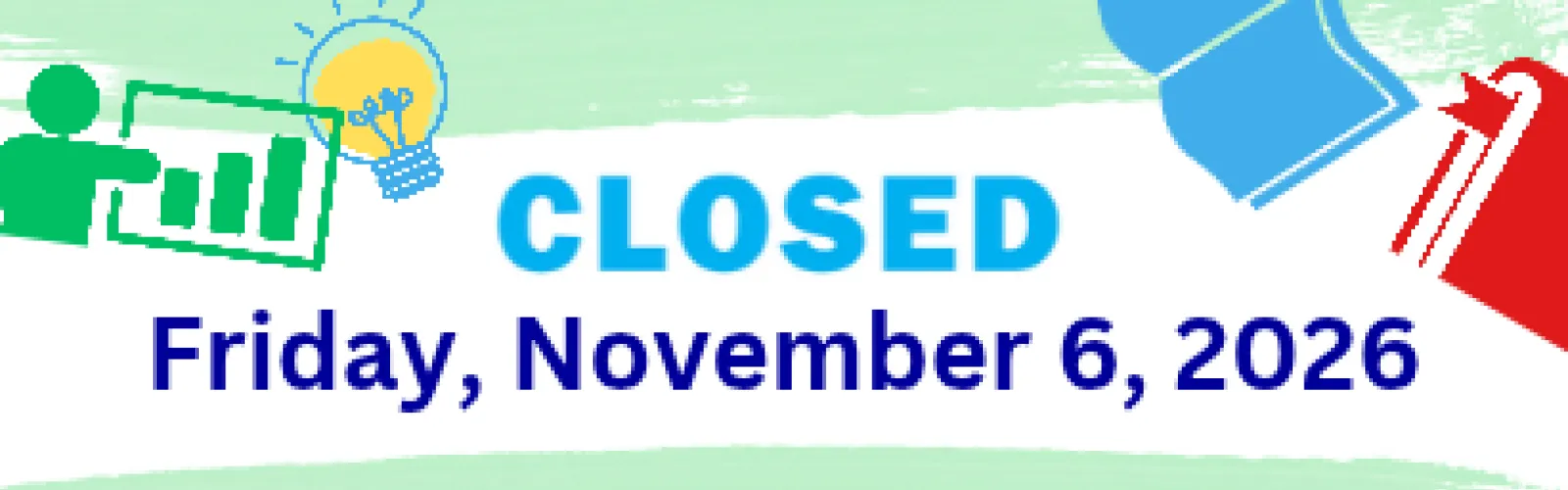 Closure notice for all Brown County Public Library branches for staff training.