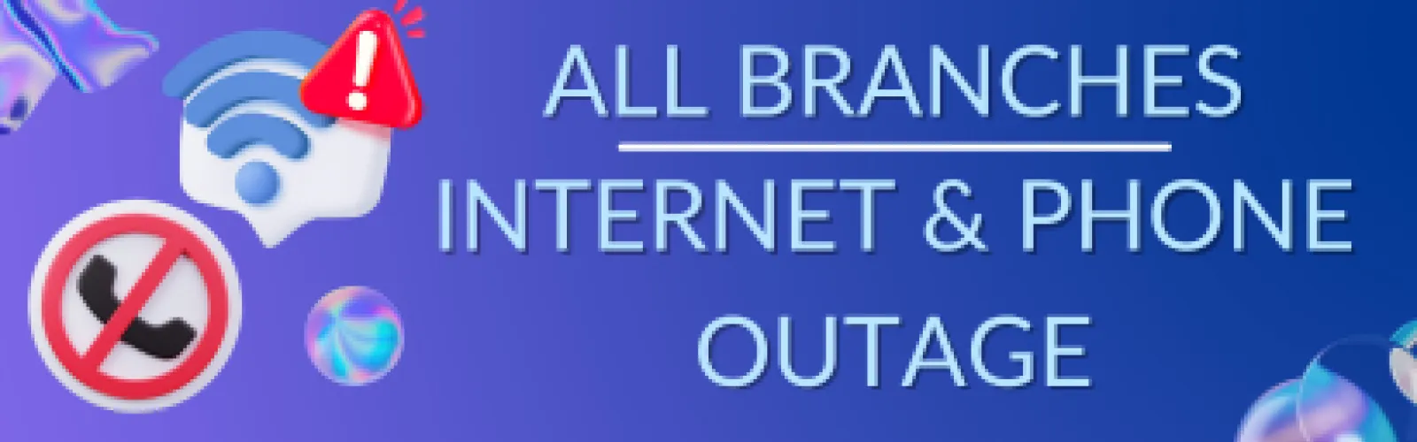 BCPL Internet & Phone Service Outage Notice for Monday, January 12, 2026.